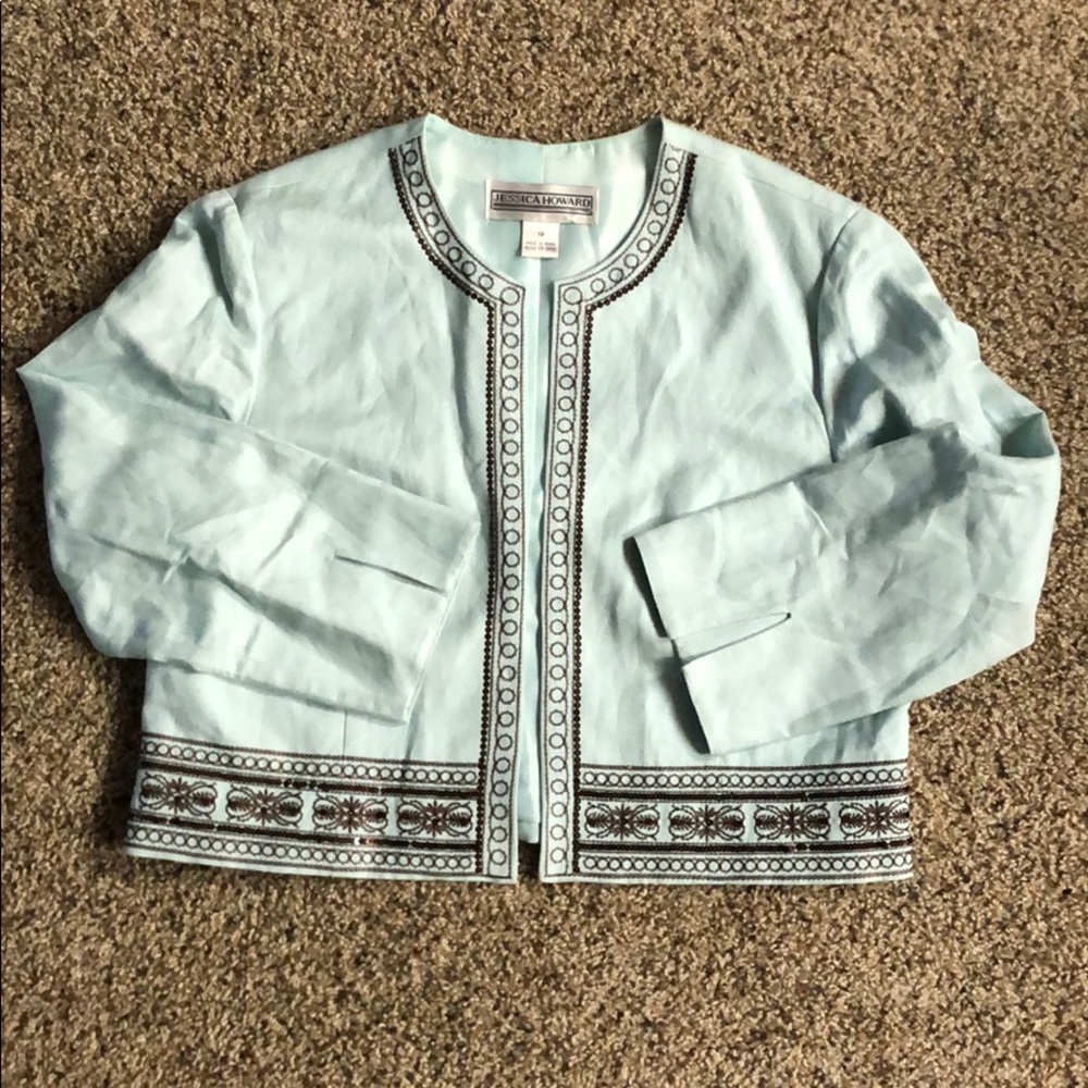 Jessica Howard aquamarine blazer